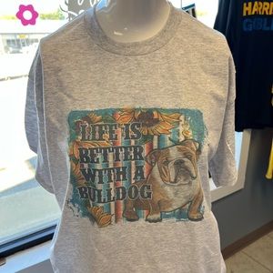 Brand new unisex T-shirt dog bulldog